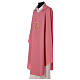 Chasuble in polyester IHS and cross, rose s3