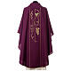 Violet Chasuble in polyester wheat and grapes s6