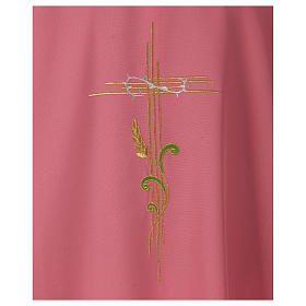 Chasuble in polyester IHS and wheat