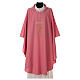 Chasuble in polyester IHS and wheat s1