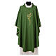 Chasuble in polyester cross wheat crown of thorns embroidery s3