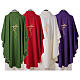 Chasuble in polyester cross wheat crown of thorns embroidery s10
