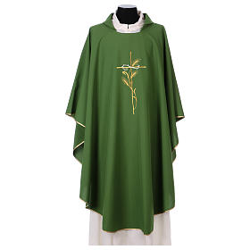 Chasubles: Chasuble 100% polyester broderie croix épis couronne épines