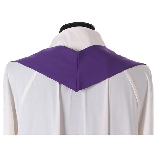 Gothic Chasuble with wheat crown of thorns cross in polyester 8
