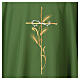 Gothic Chasuble with wheat crown of thorns cross in polyester s2