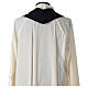 Chasuble in polyester cross wheat crown of thorns embroidery, black s6