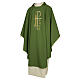 Chasuble with cross wheat and leaf in polyester s1