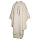 Chasuble with cross wheat and leaf in polyester s3