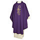 Casula sacerdotale 100% poliestere croce spiga foglia s4