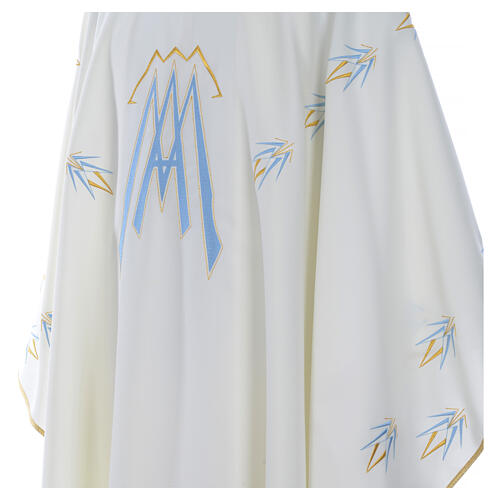 Chasuble with Marian symbol embroidery in polyester 8