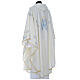 White Chasuble with Marian symbol embroidery in polyester s9