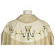Priest Chasuble in 100% wool with Marian symbol and flower decorations s3