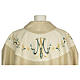 Latin Chasuble with golden effect, Marian symbol with flower decorations s3