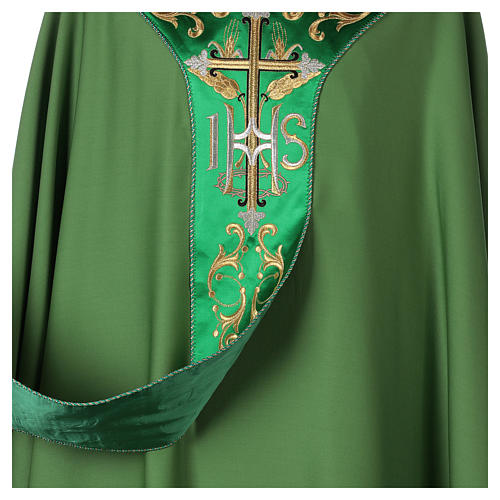 Catholic Chasuble in 100% wool with Cross 5