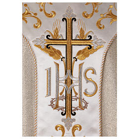 Medieval chasuble 100% pure wool with flower embroidery