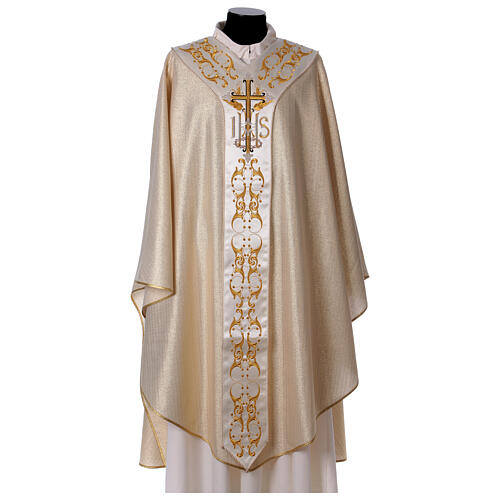 Medieval chasuble 100% pure wool with flower embroidery 1