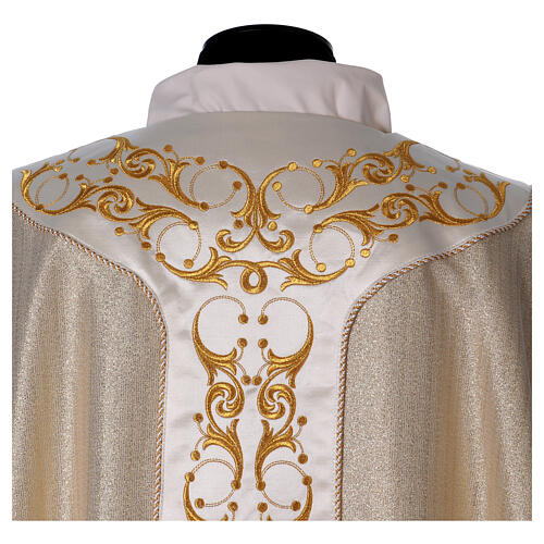 Medieval chasuble 100% pure wool with flower embroidery 5