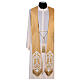 Chasuble in wool and lurex IHS and cross, gold s6