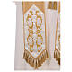 Chasuble in wool and lurex IHS and cross, gold s8