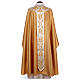 Gold Priest Chasuble in wool and lurex IHS and cross s4