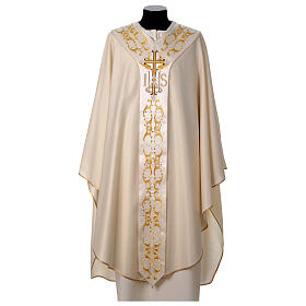 Chasuble 90% wool 10% lurex Cross and decorations