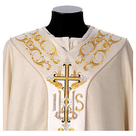 Chasuble 90% wool 10% lurex Cross and decorations