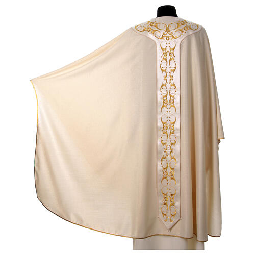Catholic Chasuble in 90% wool 10% lurex with Cross and decorations 6