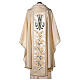 Chasuble in wool and lurex Madonna and flowers s5