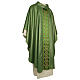 Chasuble in wool and lurex with flowers and plants s1