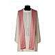 Chasuble 100% pure laine vierge double retors Tasmanie 3 croix rose s7