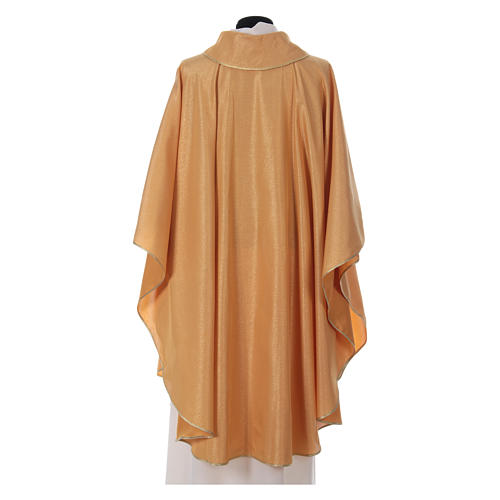 STOCK golden chasuble made of golden fabric and faille 50% wool SMALL DEFECT 2