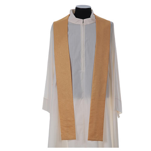 STOCK golden chasuble made of golden fabric and faille 50% wool SMALL DEFECT 6