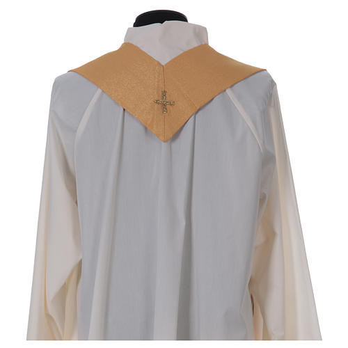 STOCK golden chasuble made of golden fabric and faille 50% wool SMALL DEFECT 7