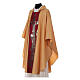 STOCK golden chasuble made of golden fabric and faille 50% wool SMALL DEFECT s3