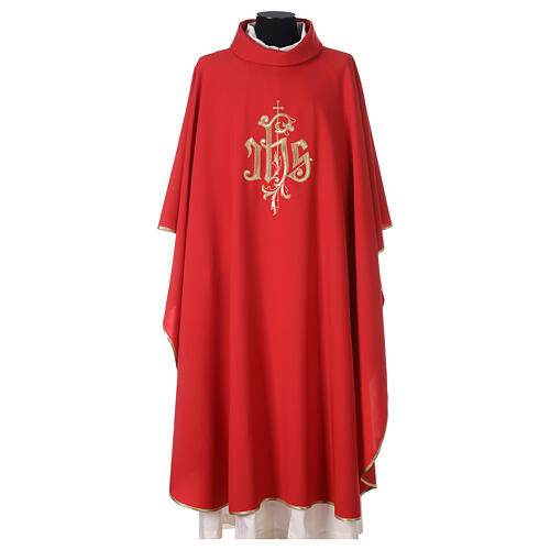 Chasuble in polyester with IHS decoration 4