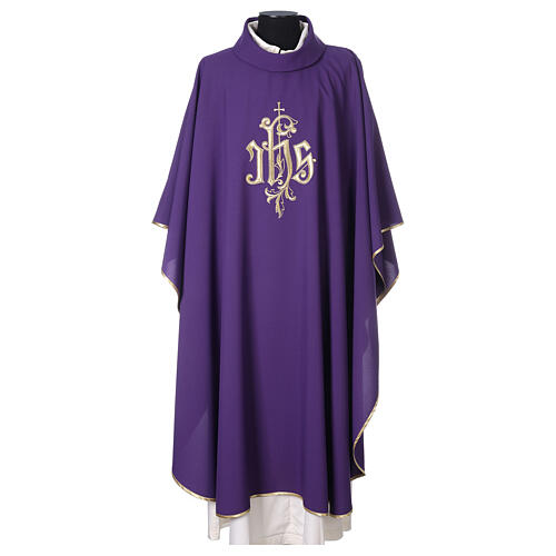 Chasuble in polyester with IHS decoration 6