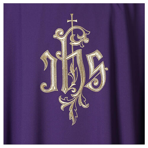 Chasuble polyester décor IHS 2