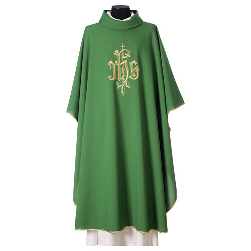 Chasuble polyester décor IHS 3