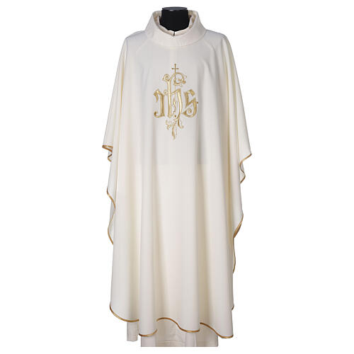 Chasuble polyester décor IHS 5