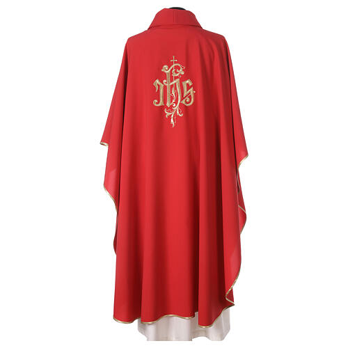 Chasuble polyester décor IHS 7
