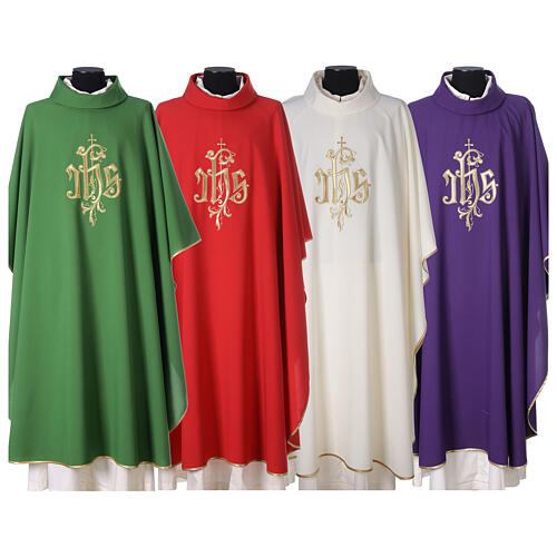 IHS Chasuble with Roll Collar in polyester 1