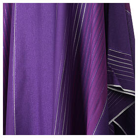 Striped chasuble, wool and lurex Gamma