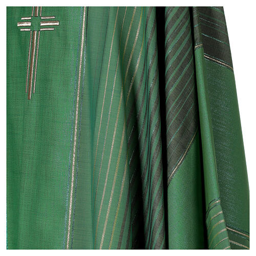 Striped chasuble, wool and lurex Gamma 5