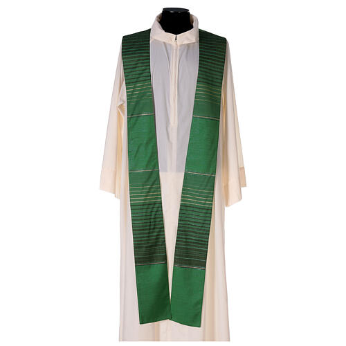 Striped chasuble, wool and lurex Gamma 8