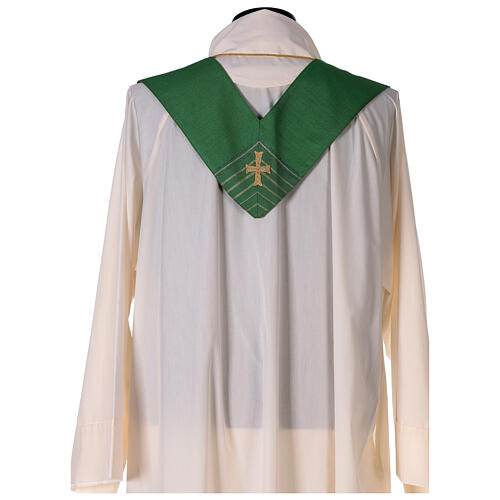 Striped chasuble, wool and lurex Gamma 10