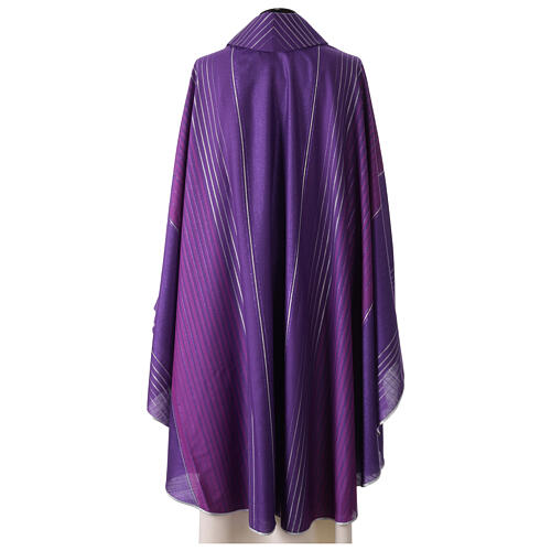 Casulla de tejido rayado de lana y lurex Gamma 5