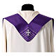 Chasuble en tissu à rayures en laine et lurex Gamma s7