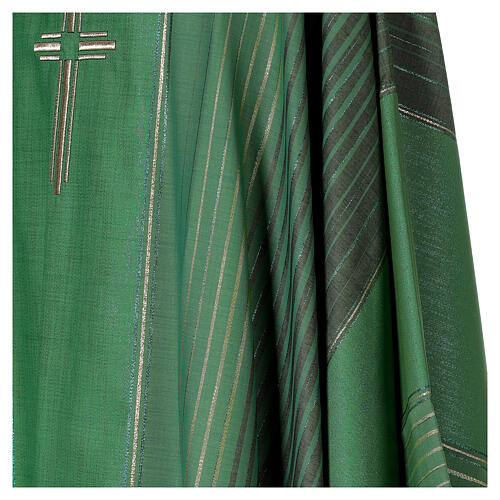 Striped chasuble in wool and lurex Gamma 5