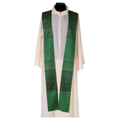 Striped chasuble in wool and lurex Gamma 8