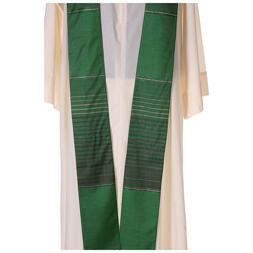 Striped chasuble in wool and lurex Gamma 9